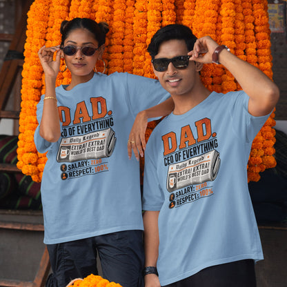 Baby Blue DAD CEO OF Everything oversized t-shirt design