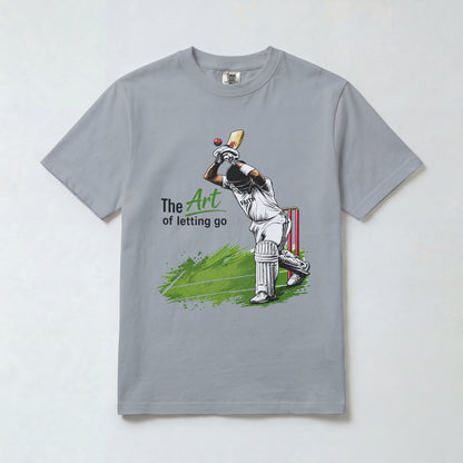 Silver Frost Nauma The Art of Letting Go men's cricket t-shirt front view