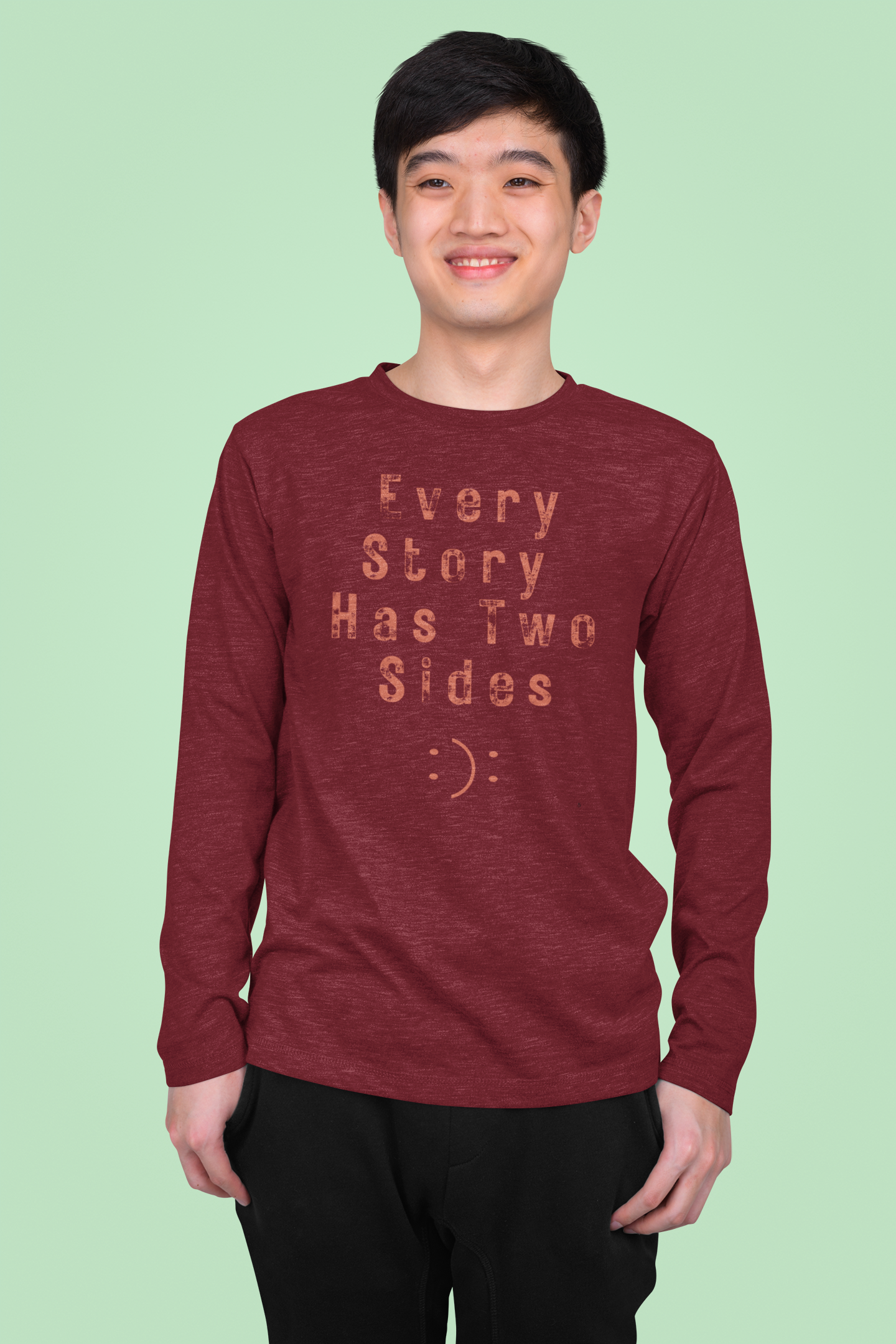 Maroon Swanky unisex full sleeve cotton t shirt 180 GSM premium made in India