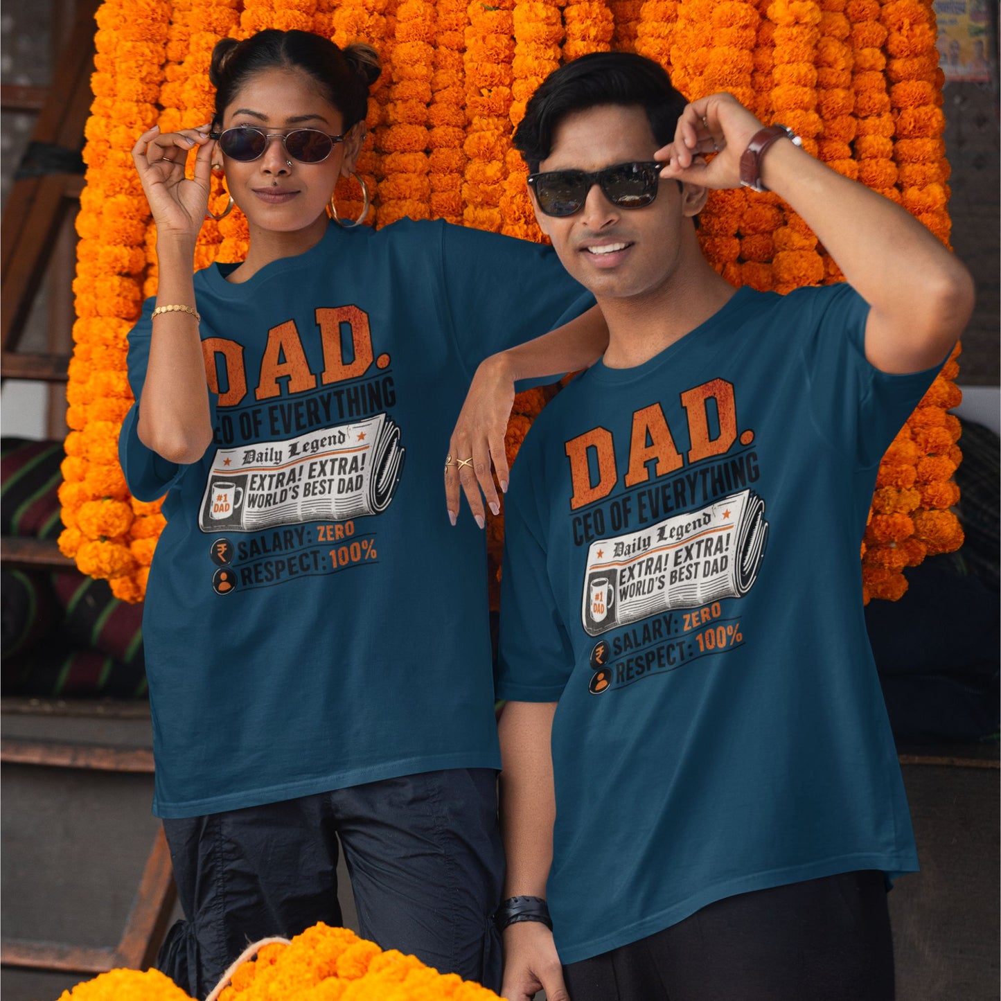 Navy Blue DAD CEO OF Everything oversized t-shirt design