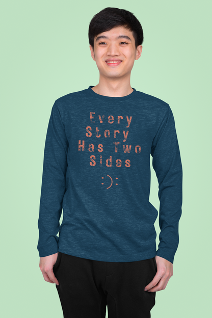 Navy Blue Swanky unisex full sleeve cotton t shirt 180 GSM premium made in India