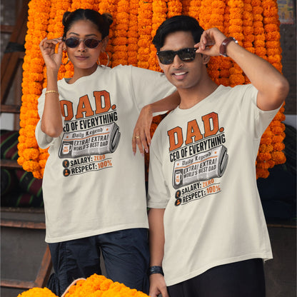 Off White DAD CEO OF Everything oversized t-shirt design