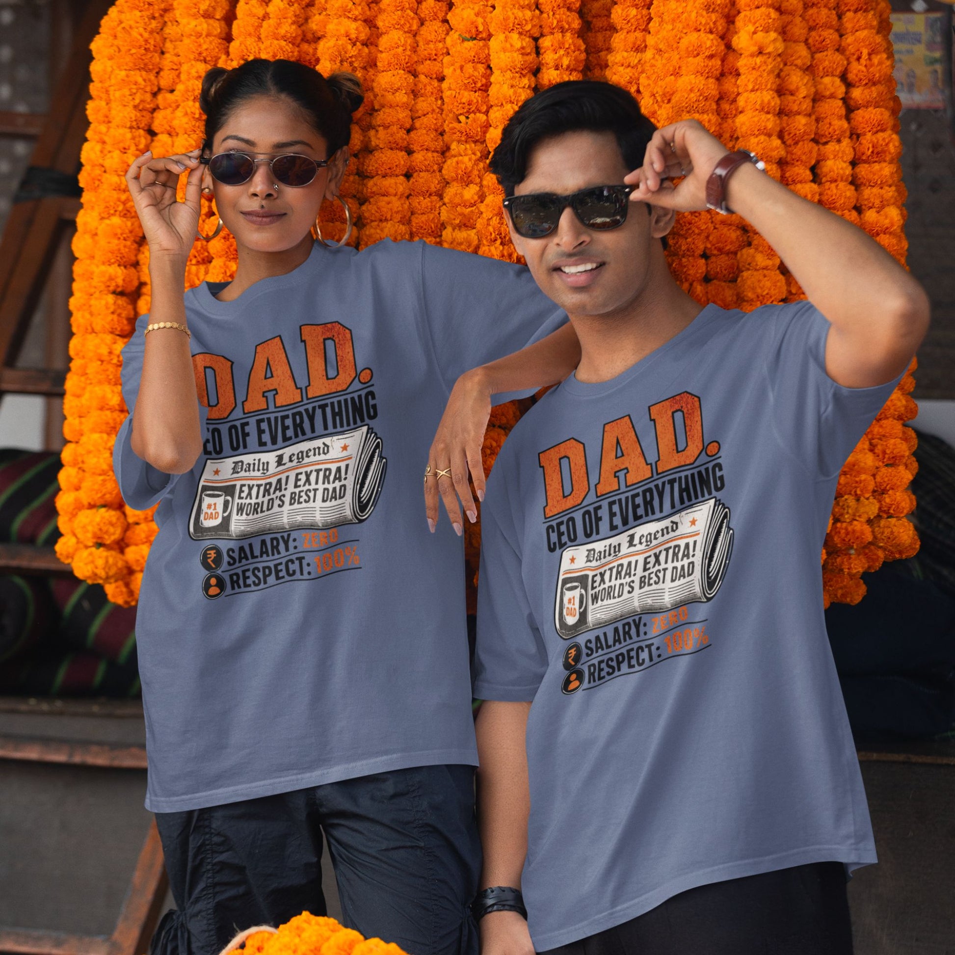 Steel Grey DAD CEO OF Everything oversized t-shirt design
